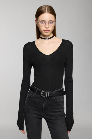 Sexy V-Neck Stretch Slim Fit Knit Wear