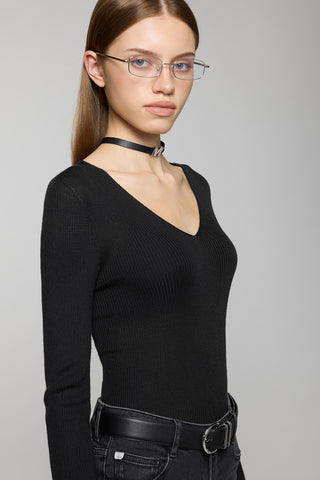 Sexy V-Neck Stretch Slim Fit Knit Wear