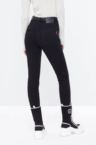 Skinny-Fit Cashmere High Waist Jeans