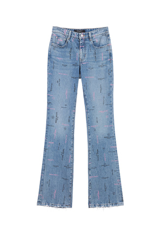 Printed Flared Jeans
