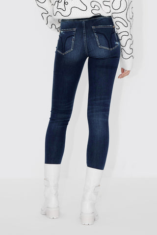 Acetate High Waist Skinny Jeans