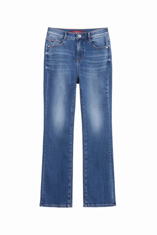 High Waist Cropped Flared Jeans
