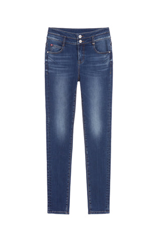 High Waist Double Buttons Skinny Jeans
