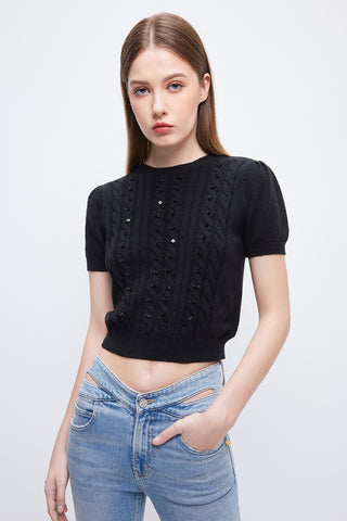 Vintage Twist Knit Top