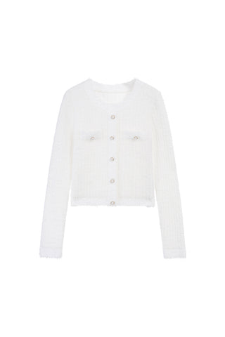 Knitted Shirt With Pearl Buttons