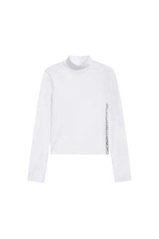 Turtleneck Sweater With Embroidered Letter
