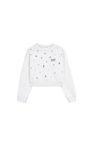 Sporty Jumper With Fruits Decorations Beaded