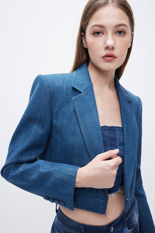 Retro Denim Blazer