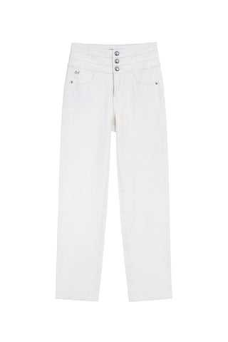 Vintage Slim Straight Fit Silk-Blend Jeans