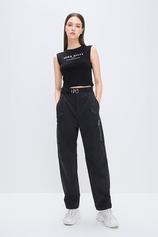 Belted Cargo Track Pants