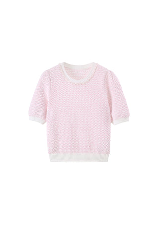 Light Pink Beaded Knit Wear