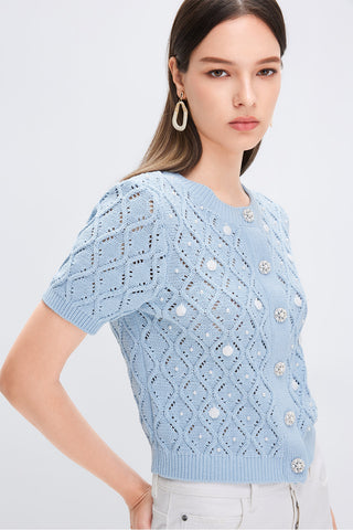 Delicate Hollow Knited Cardigan