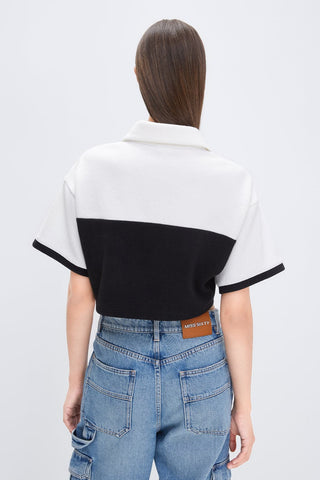 Polo Collar Colourblock Sporty T-Shirt