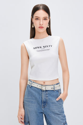Sleeveless Stretchy Slim Fit T-Shirt
