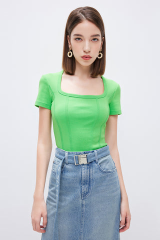 Stretch Fit Cropped T-Shirt
