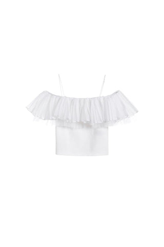 Off Shoulder Slim Knit Camisole Top