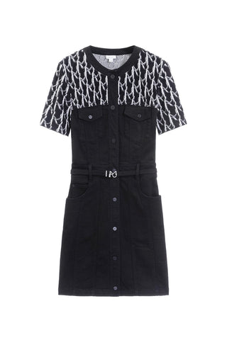 Belted Denim Midi Dress