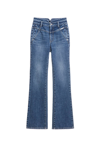 High Waist Flared Rigid Jeans