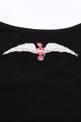 Angel Collection Crew Neck T-Shirt With Long Sleeves