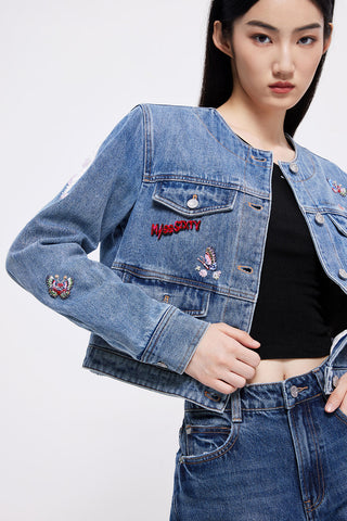 Angel Collection Denim Jacket With Extra Layer