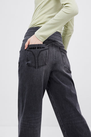 High Waist Straight Fit  Cashmere Jeans
